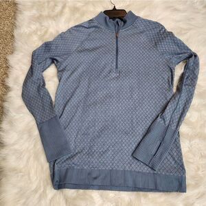 Lululemon Rest Less 1/2 Zip Slate Blue Pullover Sweater Sz‎ 12